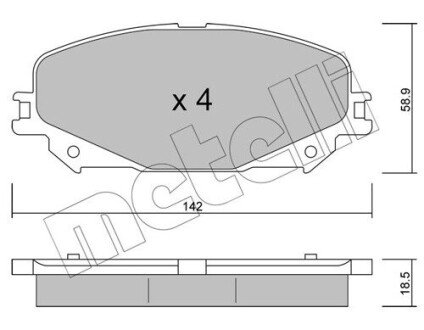 Тормозные колодки 22-1176-0