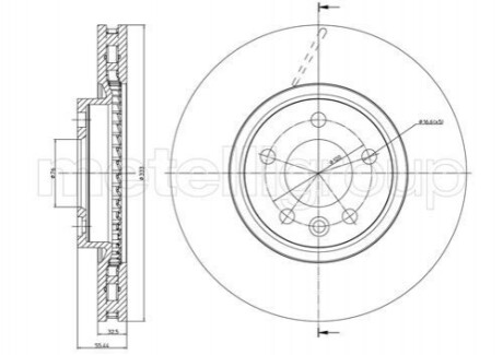 Диск тормозной (передний) VW T5 03- (333x32.5) (R17) 230727C