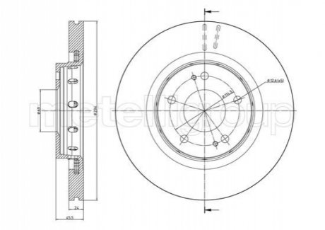 Тормозной диск (передний) Metelli 23-0939C (фото 1)