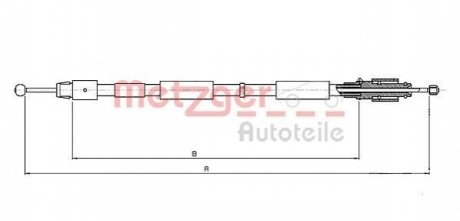 Трос ручного гальма METZGER 107634 (фото 1)