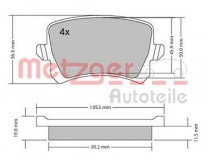 Колодки тормозные (задние) Audi A6/VW Passat/CC 1.8TSI/2.0TDI 10- (Lucas) 1170116