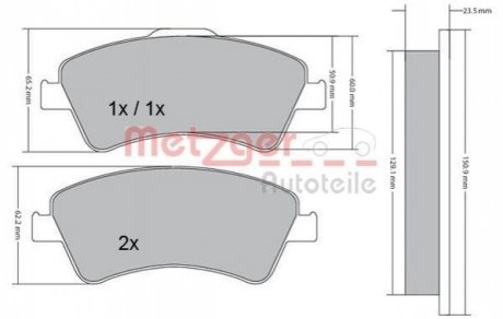 Колодки гальмівні (передні) Toyota Auris/Avensis 08- (Bosch) (з датчиком) 1170220