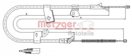 Трос ручного гальма METZGER 171079 (фото 1)