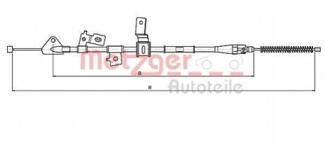 Трос ручного гальма METZGER 175070 (фото 1)