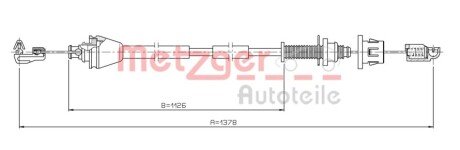 Трос акселератора METZGER 3.RE001 (фото 1)