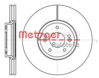 Гальмівний диск METZGER 6110210 (фото 1)