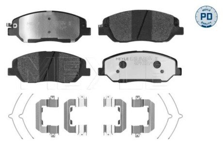 Колодки гальмівні (передні) Hyundai Santa Fe II/III/Genesis 06-/Kia Sorento/Ssangyong Korando 09- 025 243 5117/PD