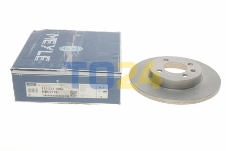Тормозной диск (передний) MEYLE 115 521 1004 (фото 1)