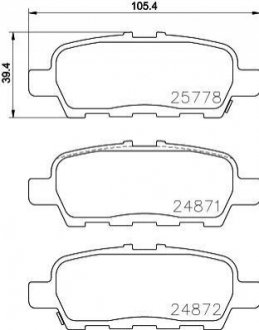 Дисковые тормозные колодки (задние) MINTEX MDB3396 (фото 1)