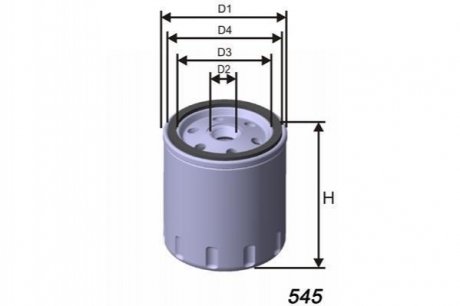Масляний фільтр MISFAT Z186A (фото 1)