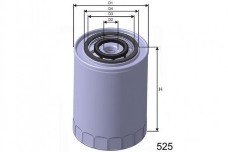 Масляний фільтр MISFAT Z303 (фото 1)