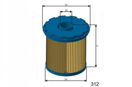 Фільтр палива MISFAT F117 (фото 1)