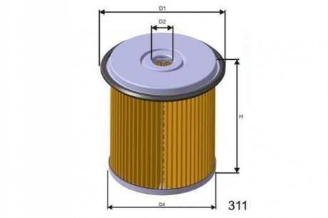 Паливний фільтр MISFAT F682 (фото 1)