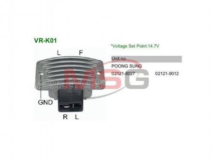 Реле регулятор генератора VRK01
