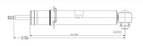 Амортизатор газомасляний G2260