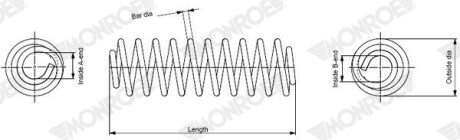 MONROE VW Пружина задня TIGUAN ALLSPACE 1.4/2.0 17-, SKODA KODIAQ 1.4/2.0 16- SP4410