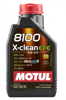 Моторна олива MOTUL 8100 X-clean EFE SAE 5W30 (1L) 814001