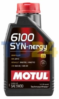 Моторна олива 6100 Syn-nergy SAE 5W30 (4L) MOTUL 838350 (фото 1)