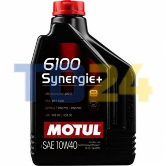 Моторна олива MOTUL 6100 Synergie+ SAE 10W40 (2L) 839421