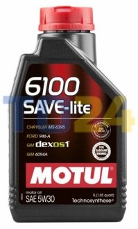 Моторна олива 6100 Save-lite SAE 5W30 (1L) MOTUL 839611 (фото 1)