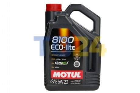 Моторна олива 8100 Eco-lite SAE 5W20 (5L) MOTUL 841451 (фото 1)