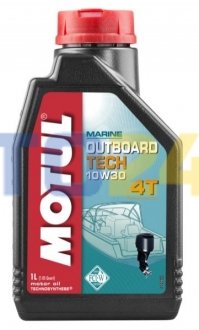 Масло моторное Outboard Tech 4T SAE 10W30 (1L) MOTUL 852111 (фото 1)