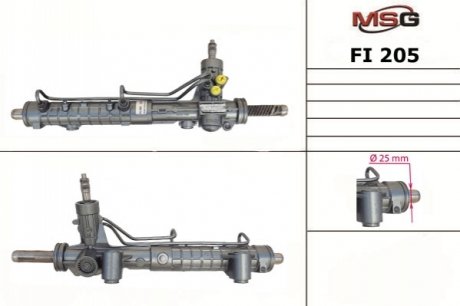 Рульова рейка з ГПК нова FIAT DOBLO (119) 01-,DOBLO Cargo (223) 01- MSG FI205 (фото 1)