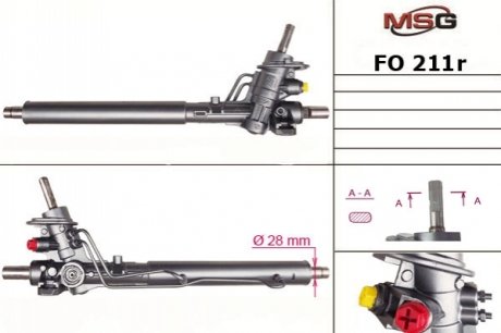 Рулевая рейка с ГУР восстановленная VW Sharan 2000-,SEAT Alhambra 2002-,FORD Galaxy 2000-2006 FO211R