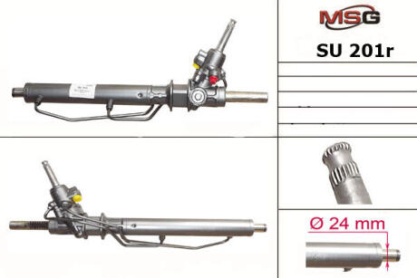 Рульова рейка з ГУР відновлена Subaru Impreza 00-07, Subaru Legacy 99-03, Subaru Impreza 92-01 SU201R