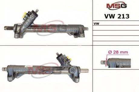 Рулевая рейка с ГУР новая VW TRANSPORTER IV 90-03 MSG VW213 (фото 1)