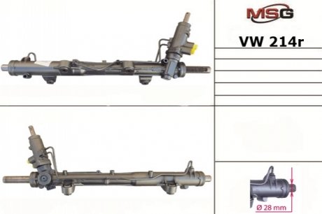 Рульова рейка з ГУР відновлена MULTIVAN 03-VW TRANSPORTER V 03- MSG VW214R (фото 1)