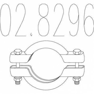 Хомут выхлопной системы 02.8296