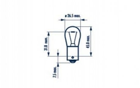 PY21W 12V 21W BAU15s AMBER |LAMPS FOR INDICATORS, BREAK LIGHT, FOG AND REVERSE| 10шт NARVA 17638 (фото 1)