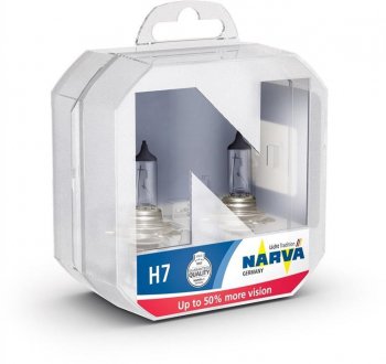 Лампа накалу SET H7 12V 55W PX26d RANGE POWER Double Life +50 (к-т 2шт) (вир-во Narva) 48339S2