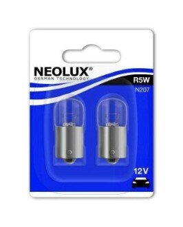 Лампа допоміжн. освітлення R5W 12V 5W ВА15s (blister 2шт)(вир-во Neolux) N207_02B