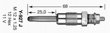 Свічка розжарювання DPOWER19