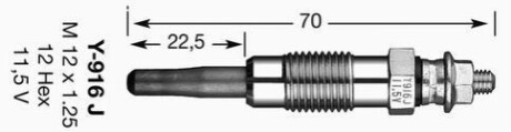 Свічка розжарювання DPOWER6