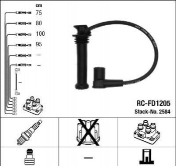 Комплект проводов зажигания RC-FD1205