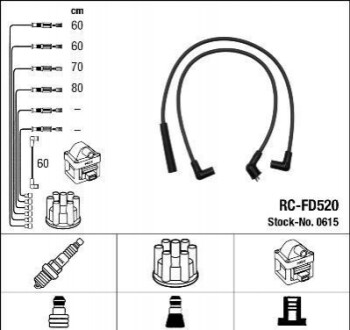 Високовольтні дроти (набір) RCFD520