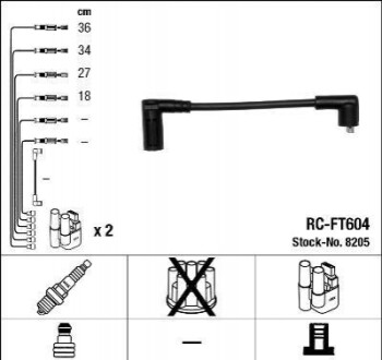 Дроти запалювання, набір RCFT604