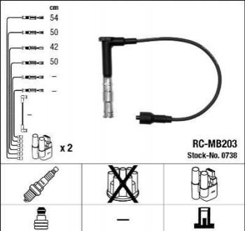 Комплект проводiв запалювання RCMB203