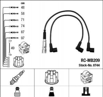 Високовольтні дроти (набір) RCMB209