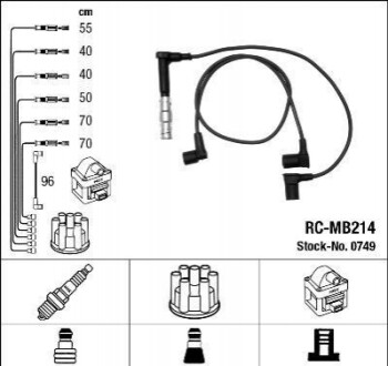 Високовольтні дроти (набір) RCMB214