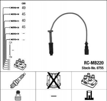 Комплект кабелів високовольтних RCMB220