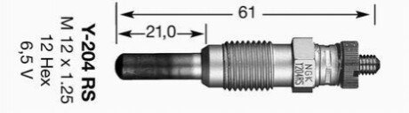 Свічка розжарювання Y204RS