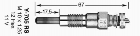 Свічка розжарювання Y705RS