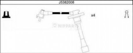 Комплект кабелiв запалювання NIPPARTS J5382008 (фото 1)