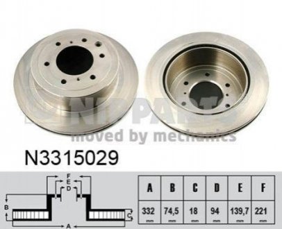 Тормозной диск (задний) N3315029