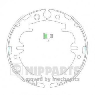 Тормозные колодки (задние) NIPPARTS N3502083 (фото 1)