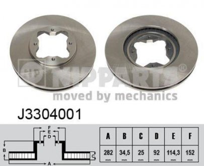 Тормозной диск NIPPARTS J3304001 (фото 1)